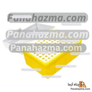 جعبه نوک سمپلر زرد با درب لولایی قفل دار ۹۶خانه
