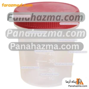 ظرف یورین درب پیچ دار استریل تامین مدل 70ml کارتن ۶۰۰ عددی